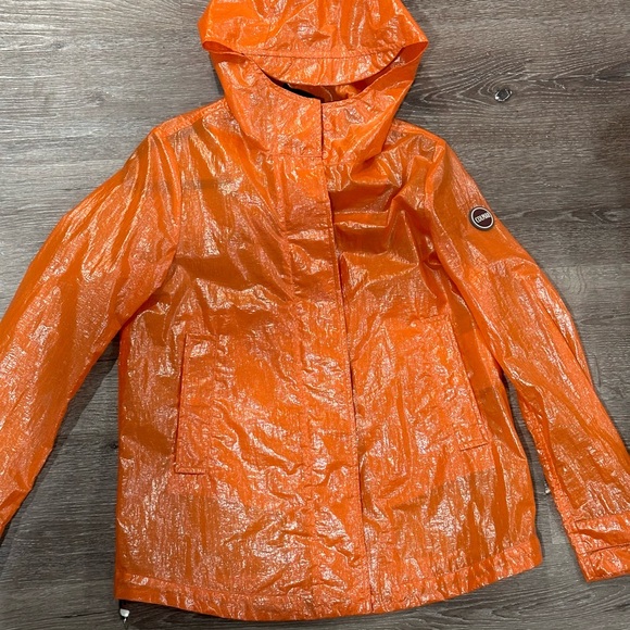 Italian outerwear Colmar Orange hooded rain coat jacket - Picture 1 of 12